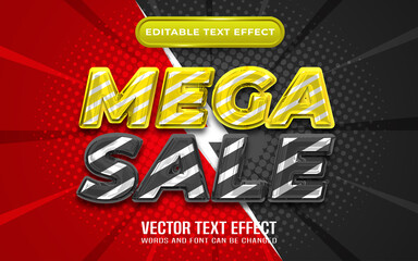 Mega sale editable text effect