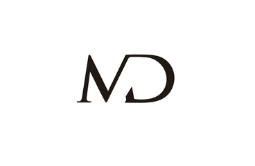 initial MD logo design vector