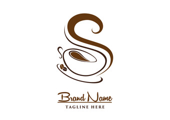 Letter S food logo design template