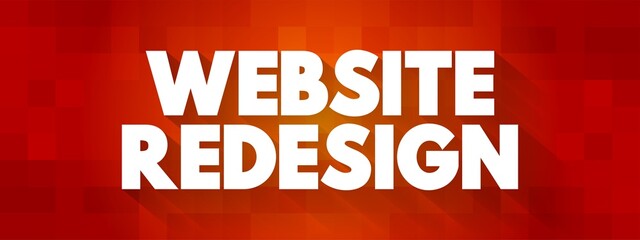 Website Redesign text quote, concept background