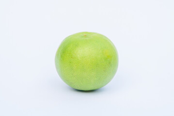 green lime citrus fruit on white background