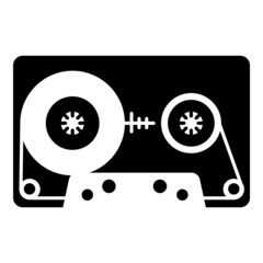 Naklejka premium Vintage Audio Cassette Flat Icon Isolated On White Background