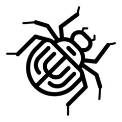 Bug Insect Flat Icon Isolated On White Background