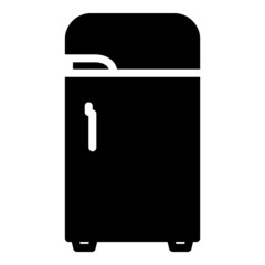 Home Fridge Flat Icon Isolated On White Background