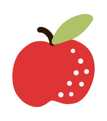 Apple fruit. Fresh doodle vector food icon
