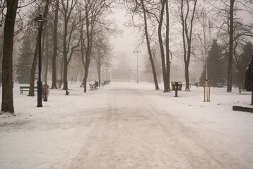 snow covered road