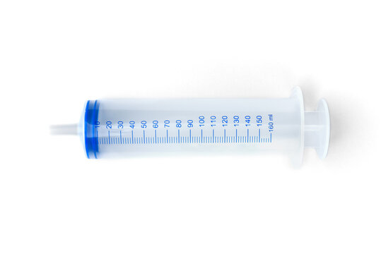 Big Syringe Isolated On White Background.