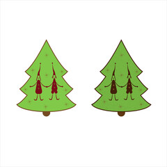 Gnomes on the tree,  festive mood.