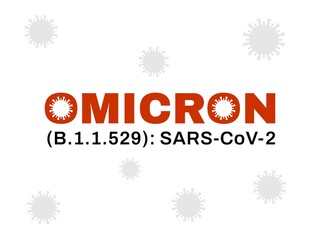 Omicron Corona Covid 19 Virus New Variant Vector Background Illustration