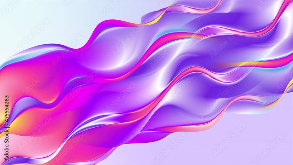 Poster abstract gradient seamless looped animation background. flowing fluid waves. soft blur, glow gradien