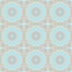 Abstract pattern. Square ornamental regular background. Seamless pattern. Vintage mosaic art pattern.