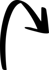 arrow hand drawn icon