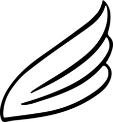 wings hand drawing doodle