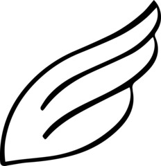 wings hand drawing doodle