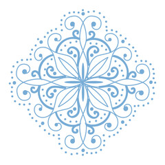 Abstract floral logo. Oriental pattern