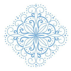 Abstract floral logo. Oriental pattern