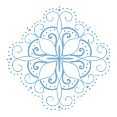 Abstract floral logo. Oriental pattern