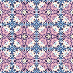 Seamless ornamental decorative pattern. Mosaic art texture.