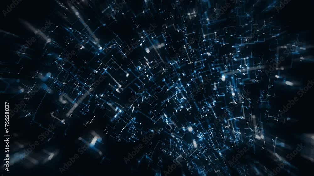 Poster abstract digital data technology background loop/ 4k animation of an abstract high technology wallpa
