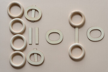 background with wood type and rings (io)