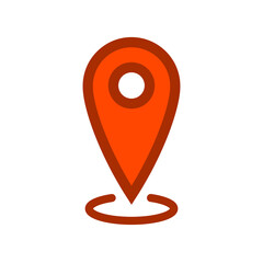 Location icon. Locate pointer design. Map pin gps symbol.