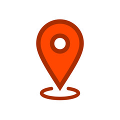 Location icon. Locate pointer design. Map pin gps symbol.