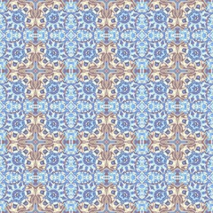 Abstract mosaic art pattern. Seamless ornament.