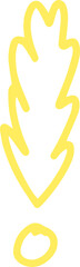 Fototapeta premium exclamation mark hand draw doodle