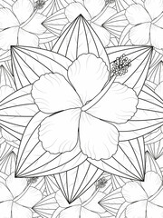 Forest flowers and leaves. Beautiful bouquet. Vector coloring book for adults and children. Hand-drawn illustration. Floral ornament is good for web, print, and stencil