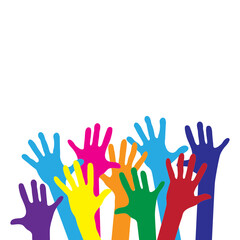 colorful hands illustration