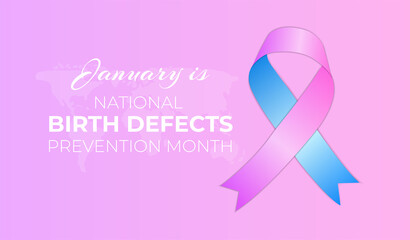 Pink National Birth Defects Prevention Month Background Illustration
