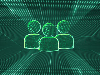 3d rendering business leader with graph