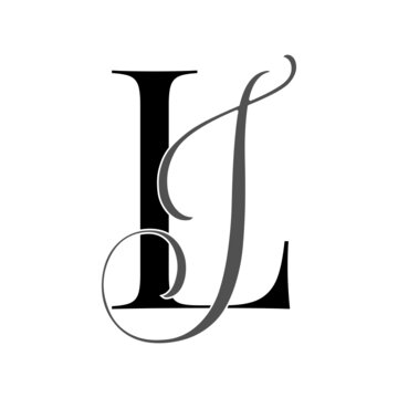 lj, jl, monogram logo. Calligraphic signature icon. Wedding Logo Monogram. modern monogram symbol. Couples logo for wedding