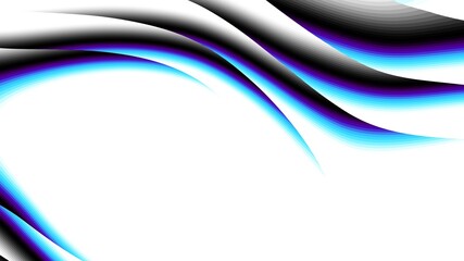 Abstract digital art fractal pattern. Expressive shapes on white background. Aspect ratio 16 : 9