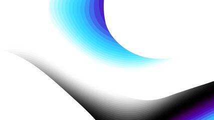 Abstract digital art fractal pattern. Expressive shapes on white background. Aspect ratio 16 : 9