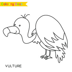 Coloring animal worksheet page. Educational printable colouring worksheet. Preschool worksheet. Black and white vector illustration. Motor skills education.