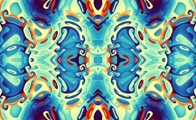 Abstract wavy futuristic ornament. Horizontal background with aspect ratio 16 : 9