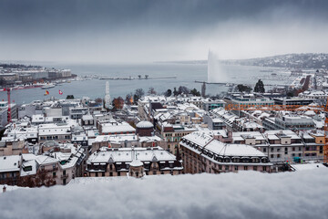 Geneva on a snowy day