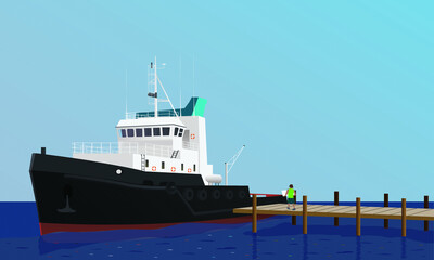 Fototapeta premium ship in the harbor