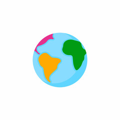 Earth globe icon vector illustration