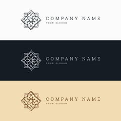 minimal elegant multipurpose horizontal logo template and line art symbol and icon