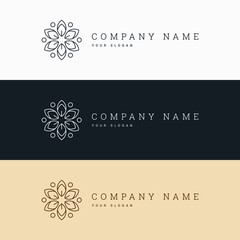 minimal elegant multipurpose horizontal logo template and line art symbol and icon