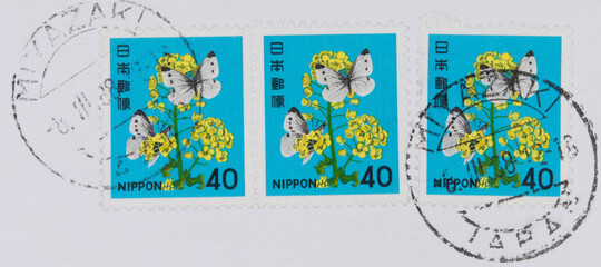 briefmarke stamp alt old vintage retro used gebraucht gestempelt frankiert cancel papier paper...