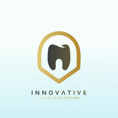 diagnose facial and dental logo design Ancient style letter T