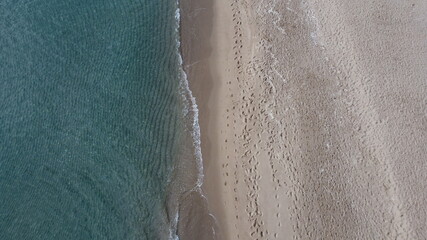 Fototapeta na wymiar fotografia aerea playa,fotografia playa garras,fotografia dron Castelldefels,foto pasos