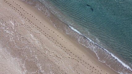 Fototapeta na wymiar fotografia aerea playa,playa Castelldefels,garraf,port ginesta,foto dron,fotografia aerea Garraf