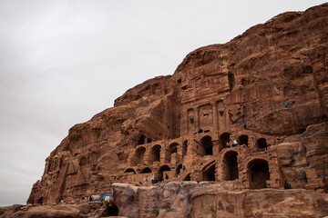 Famous Petra, a wonderful archeological site in south Jordan