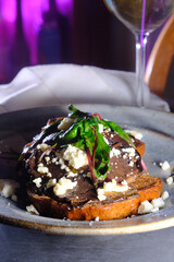 Open Faced Portobello Sandwich