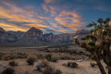 Fototapeta premium Red Rock near Las Vegas long exposure