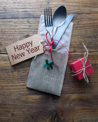 Happy new year meal background